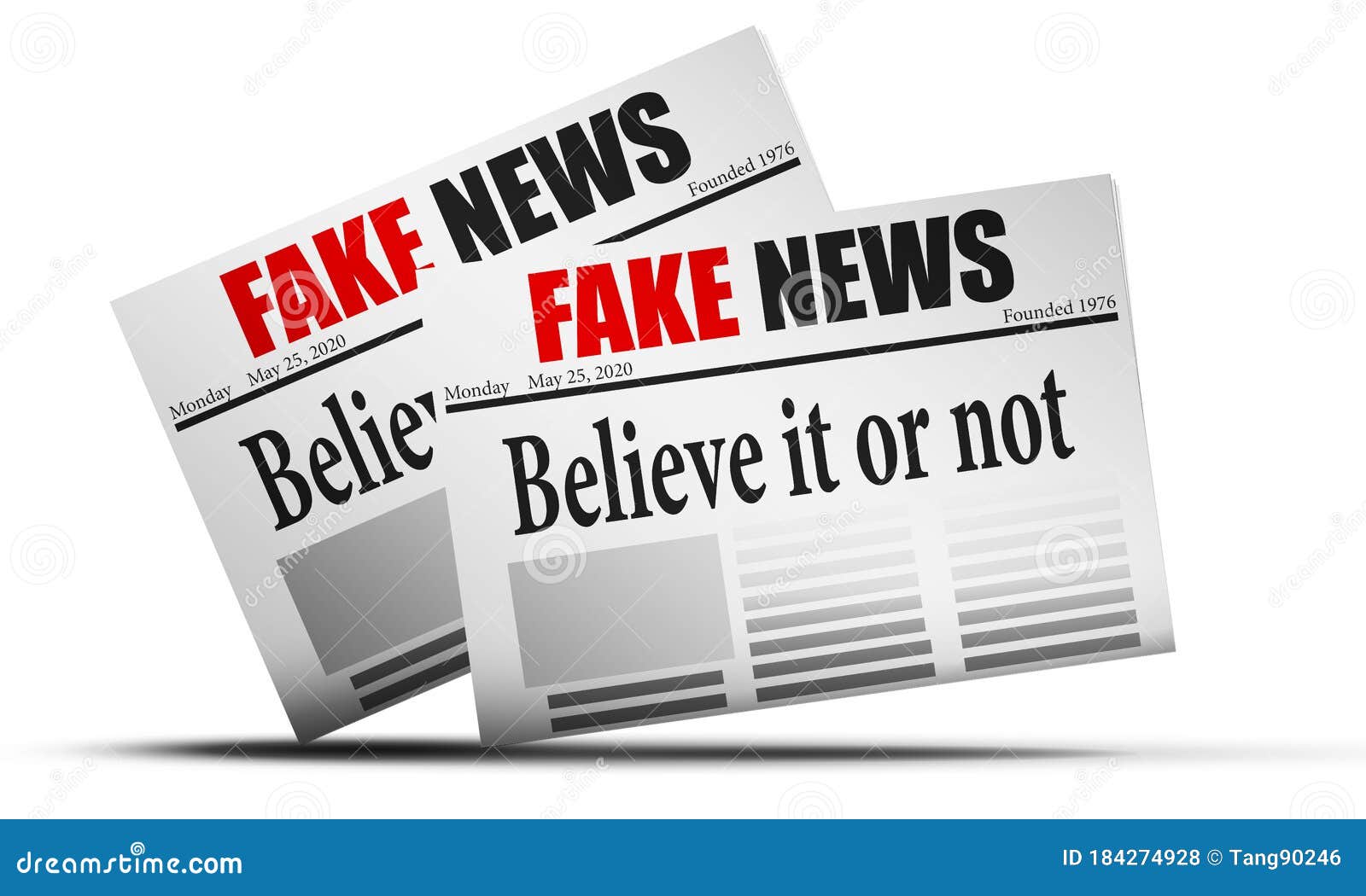 Mockup Of Fake News Newspaper Blank With Textured Space For Text