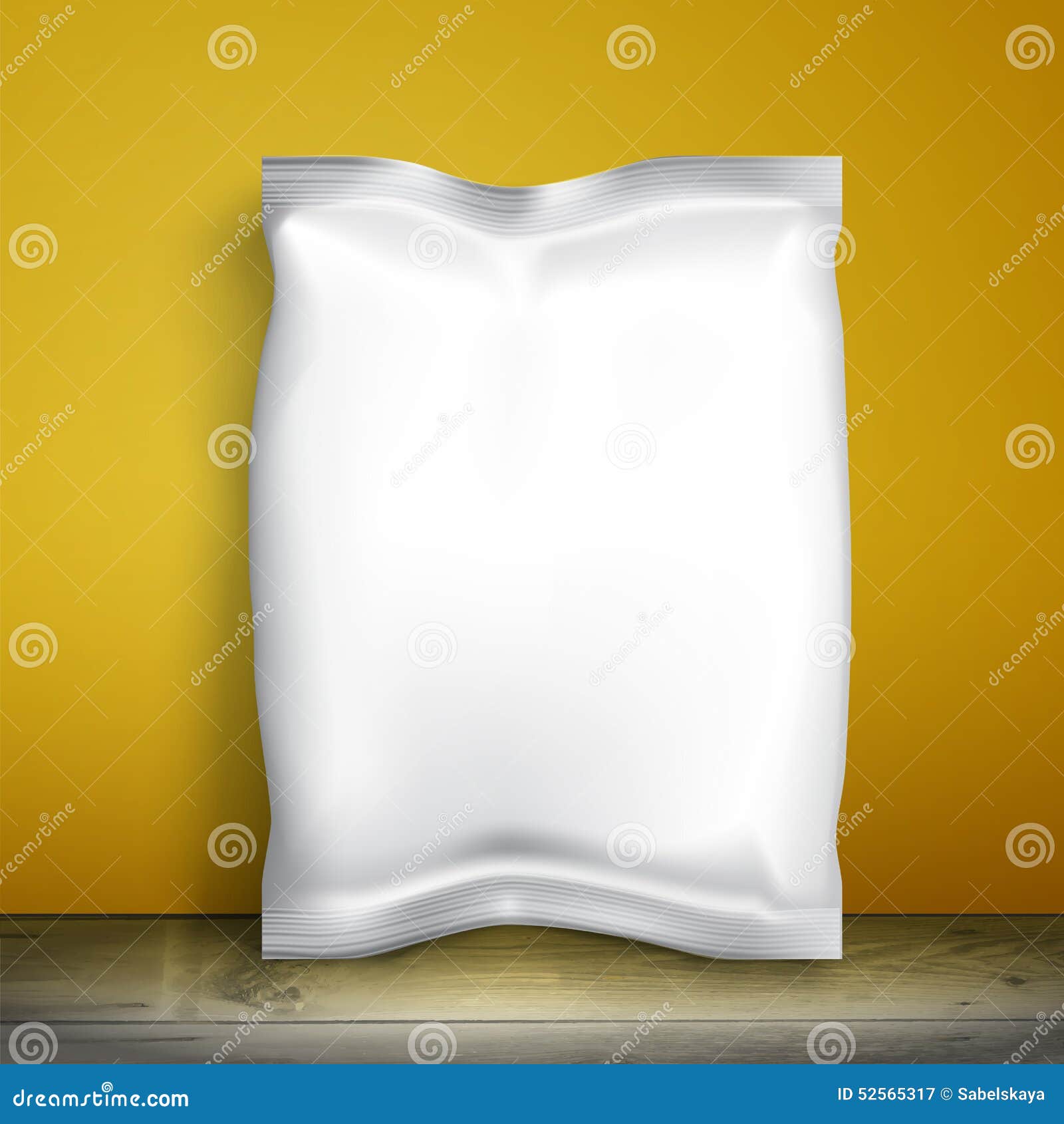Mockup Foil Food Snack stock vector. Illustration of pouch - 52565317
