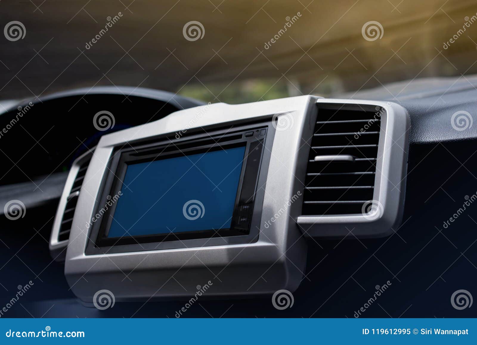 Download Mockup Image Of LCD Monitor In Car. Template For Driving ...