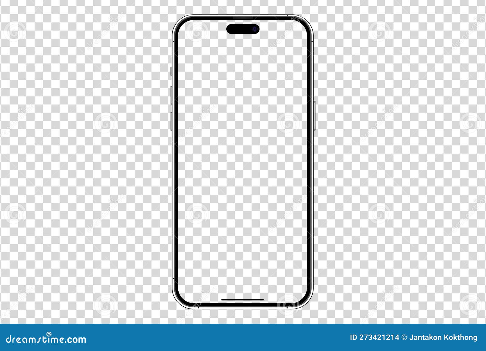 mockup of iphone 15 ultra or pro max set transparent