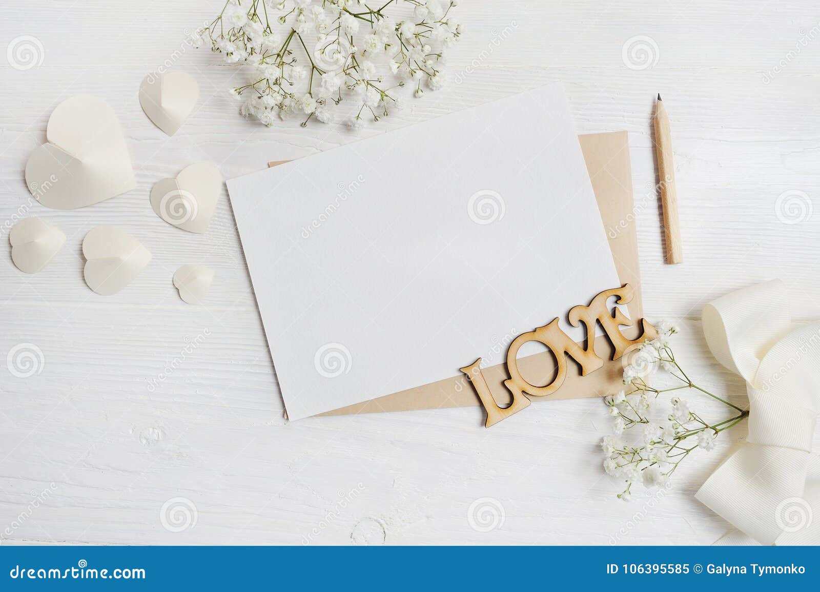 Download Mockup Letter With Pen Greeting Card For St. Valentine`s ...