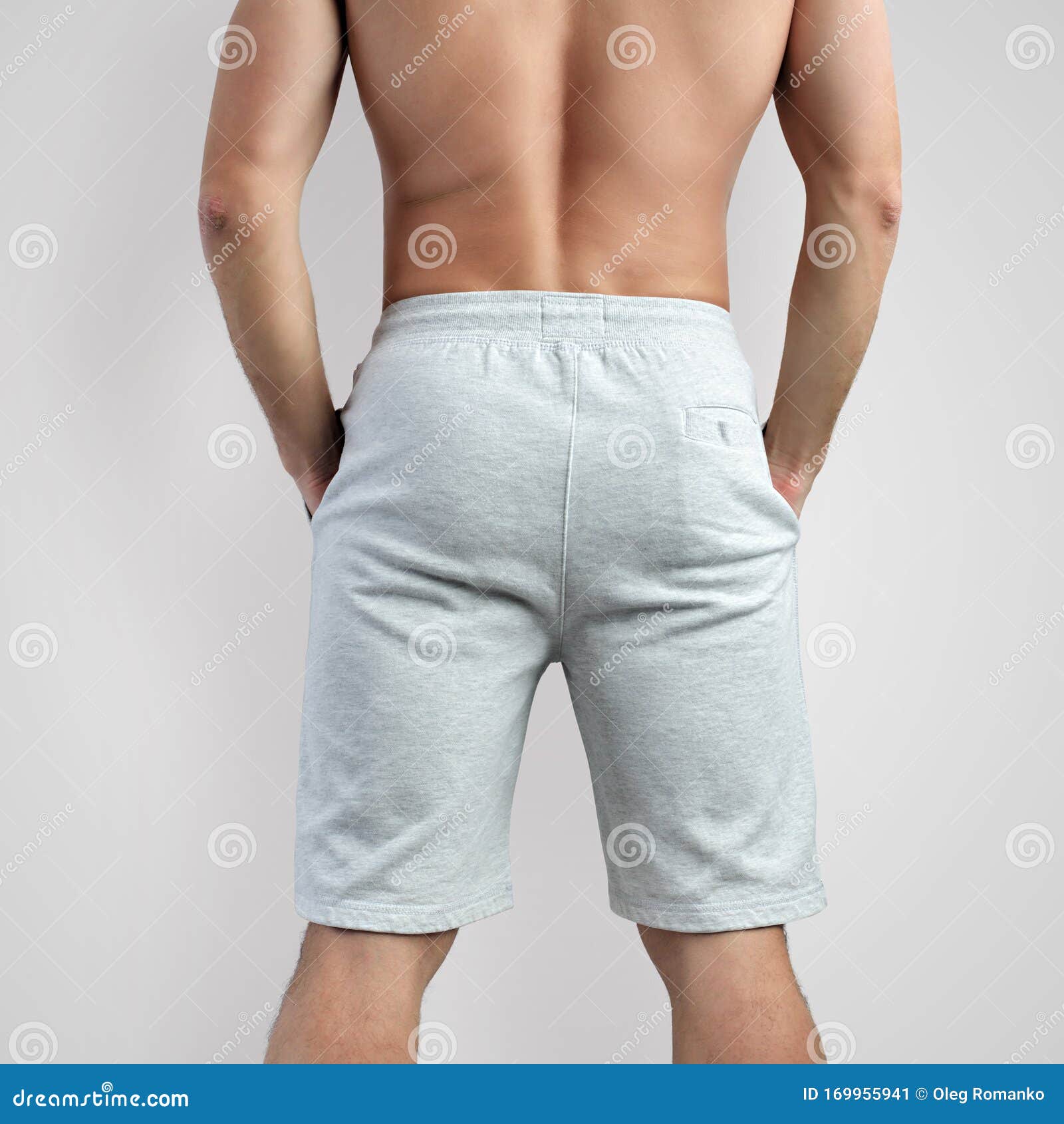 Download Mockup Of Male Blank Shorts For Design Presentation, Back ...