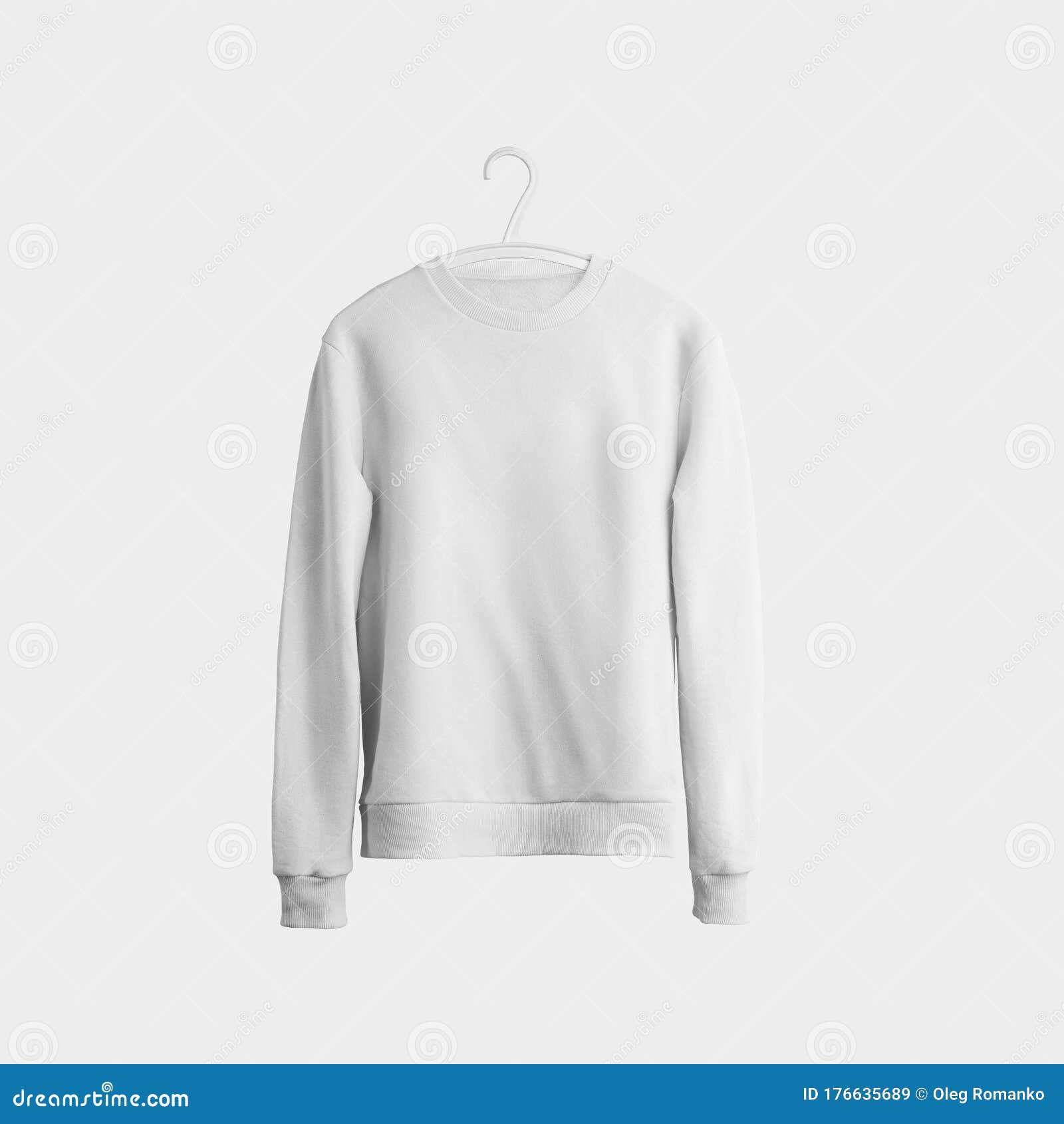 Download Mockup Of A Male White Heather Hanging On A Hanger, Front ...