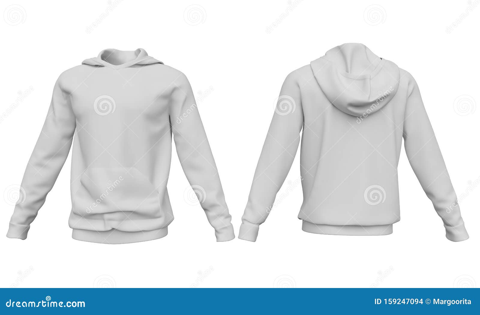 Download Mockup Men Hoodie Isolated On White Background. 3d ...