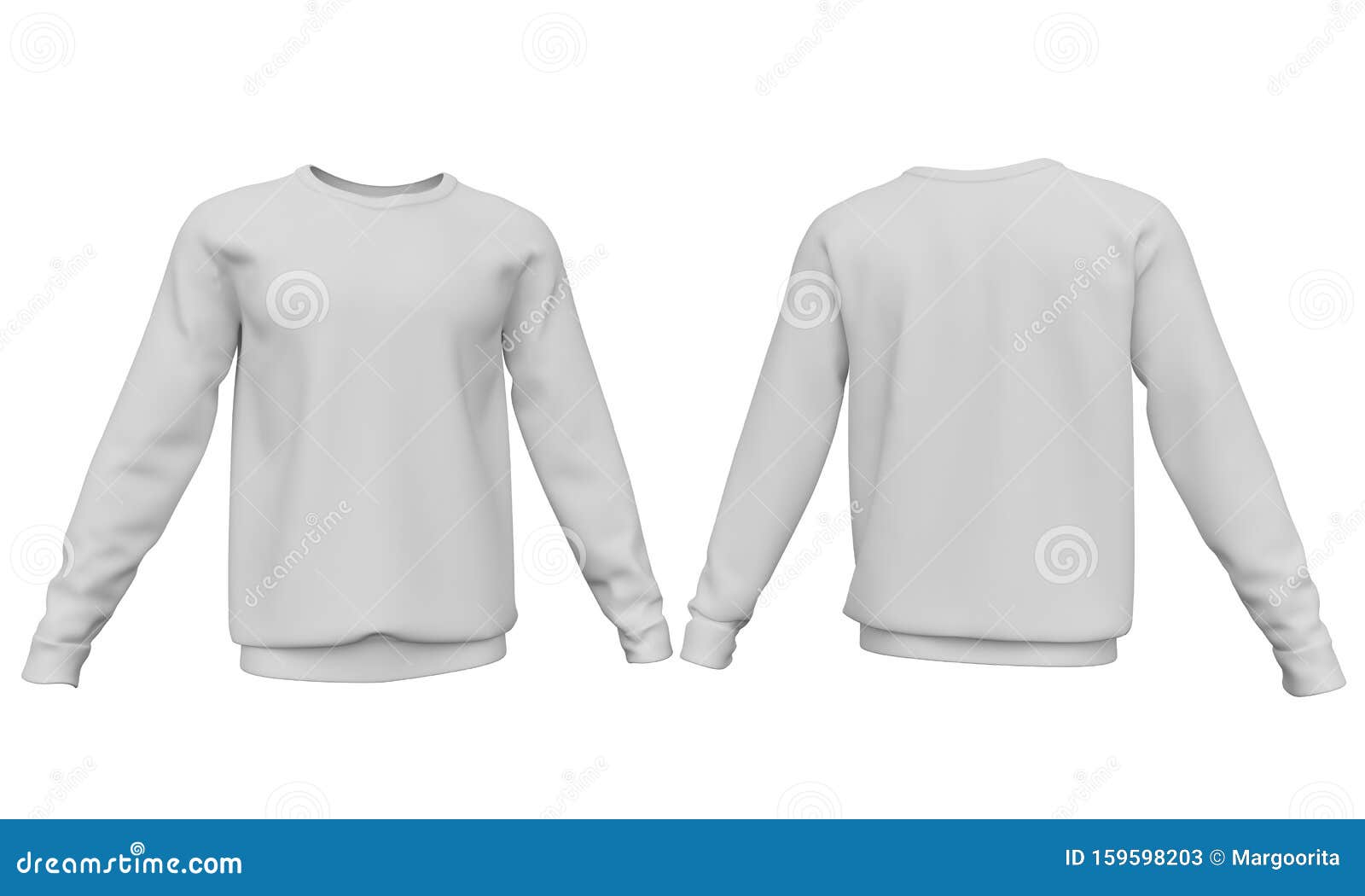 Download Mockup Men Sweatshirt With Long Sleeves Isolated On White ...