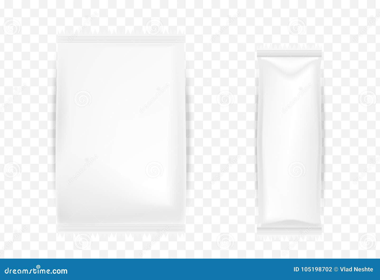 Download Mockup Of Packaging For Snacks, Bars. White Packing Bags ...