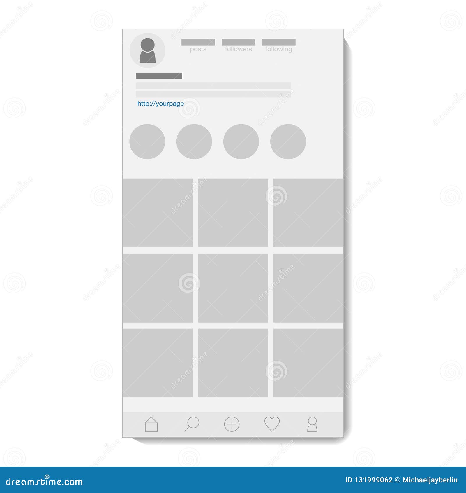 Blank Instagram Profile Template