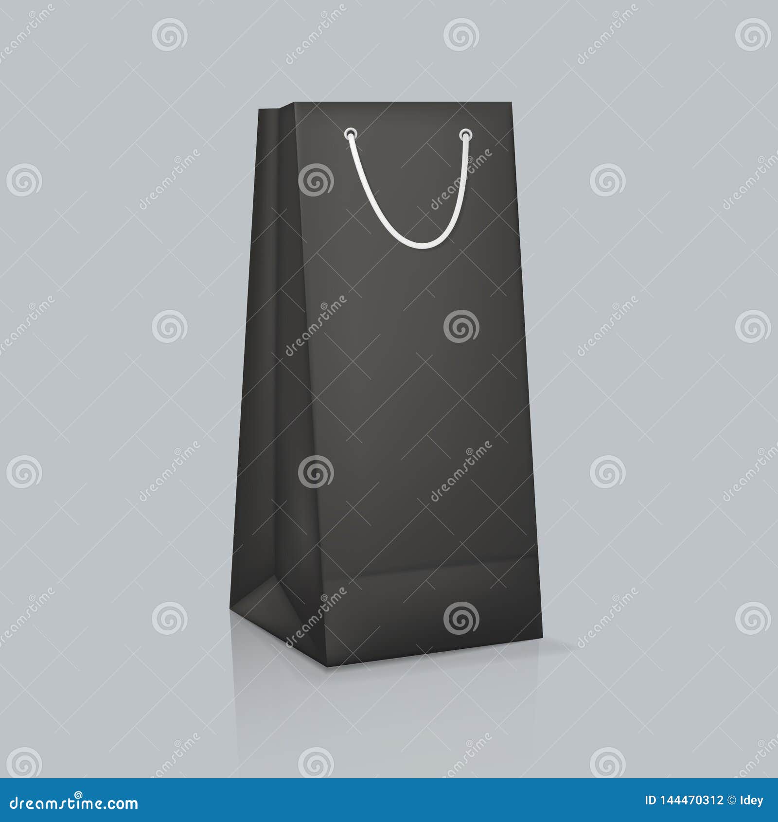 Download Mockup Of Realistic Black Paper Bag. Corporate Identity ...