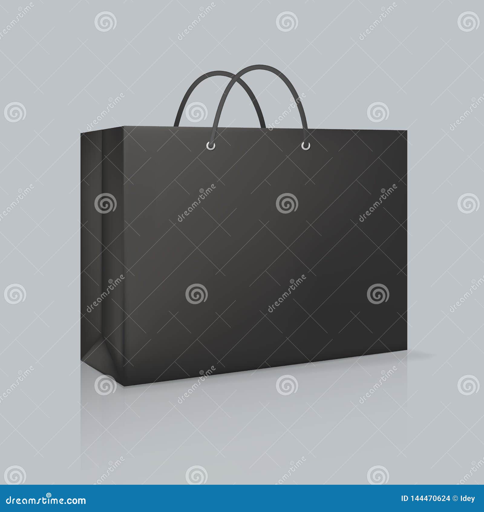 Download Mockup Of Realistic Black Paper Bag. Corporate Identity ...