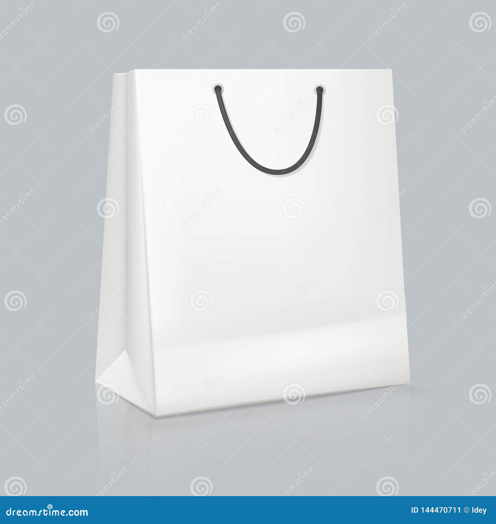 Mockup of Realistic White Square Paper Bag. Corporate Identity ...