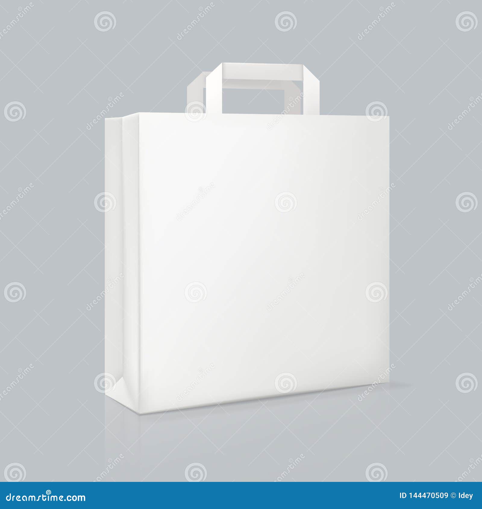 Download Mockup Of Realistic White Square Paper Bag. Corporate ...