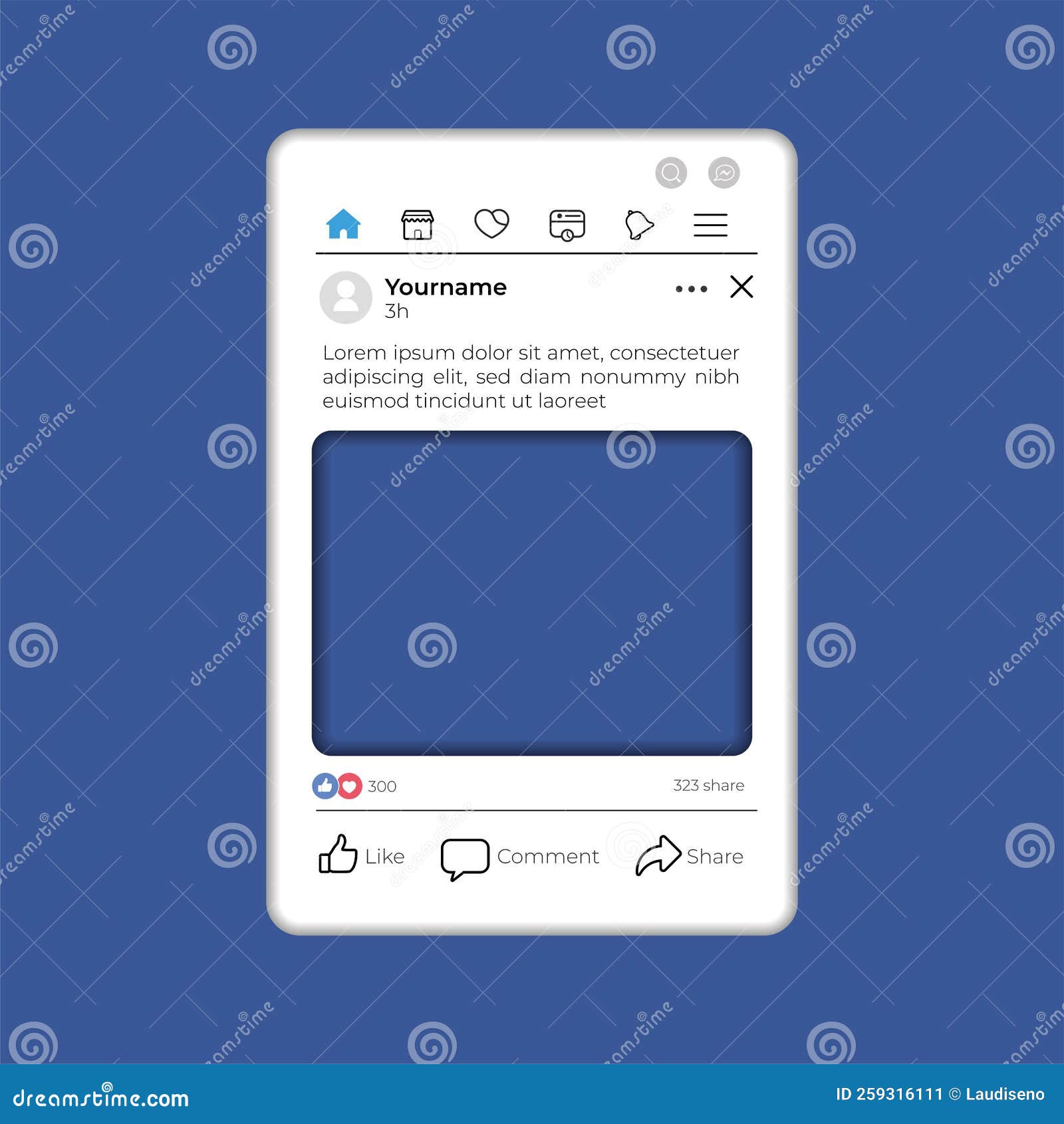 Mockup for Social Network Mobilephone App Template Vector Stock Vector Mockup for Social Network Mobilephone App Template Vector Stock Vector