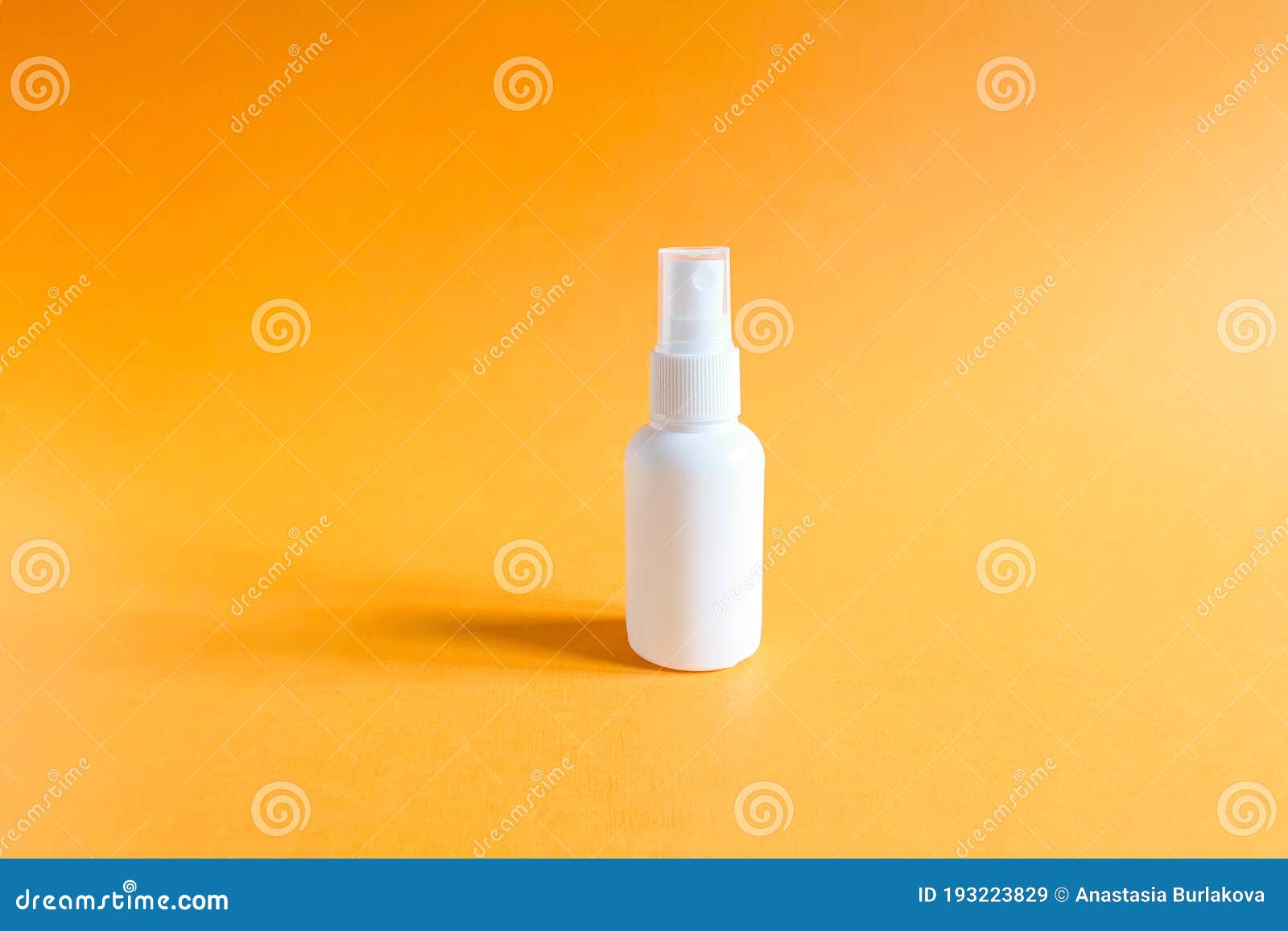 Unbranded White Cosmetics Spray Bottle On Golden Podium On Gold ...