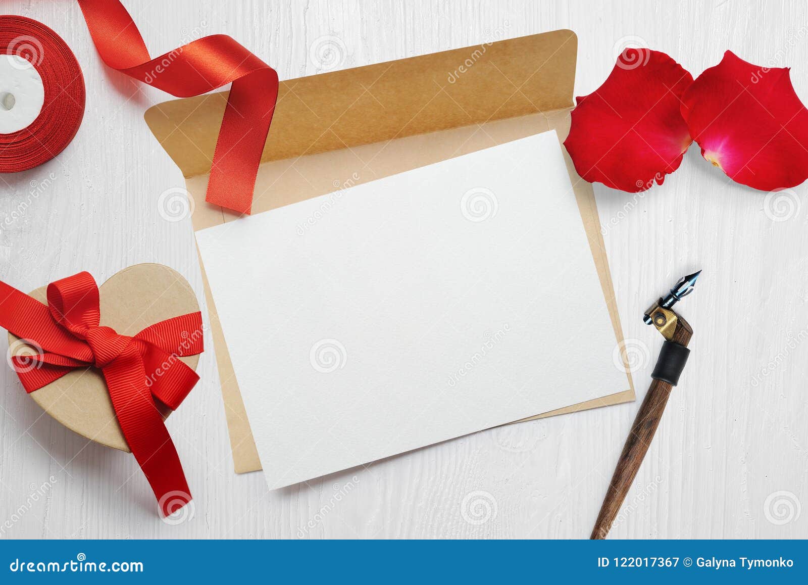 Download Mockup Valentines Day Greeting Card Letter In Envelope ...