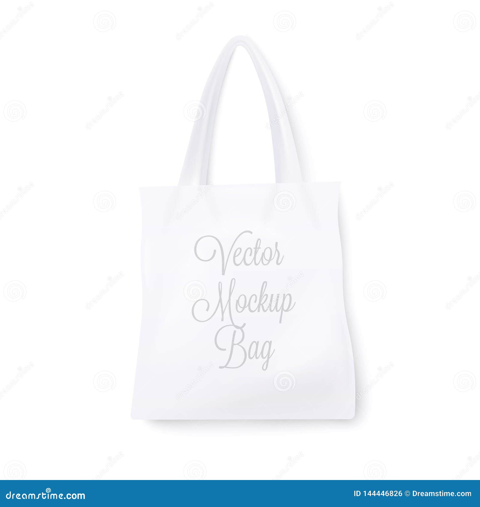 Download Mockup White Bag Realistic. On White Background. Vector ...