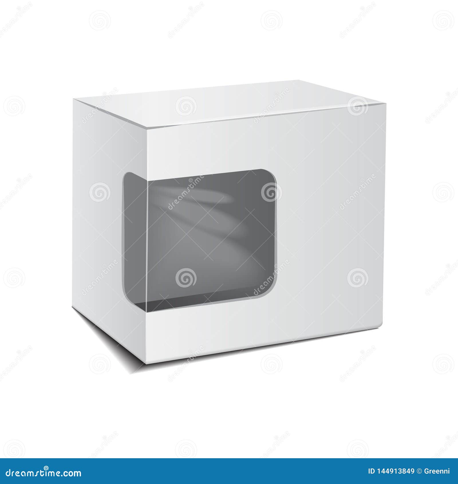 Download Mockup White Cardboard Plastic Package Box With Window ...