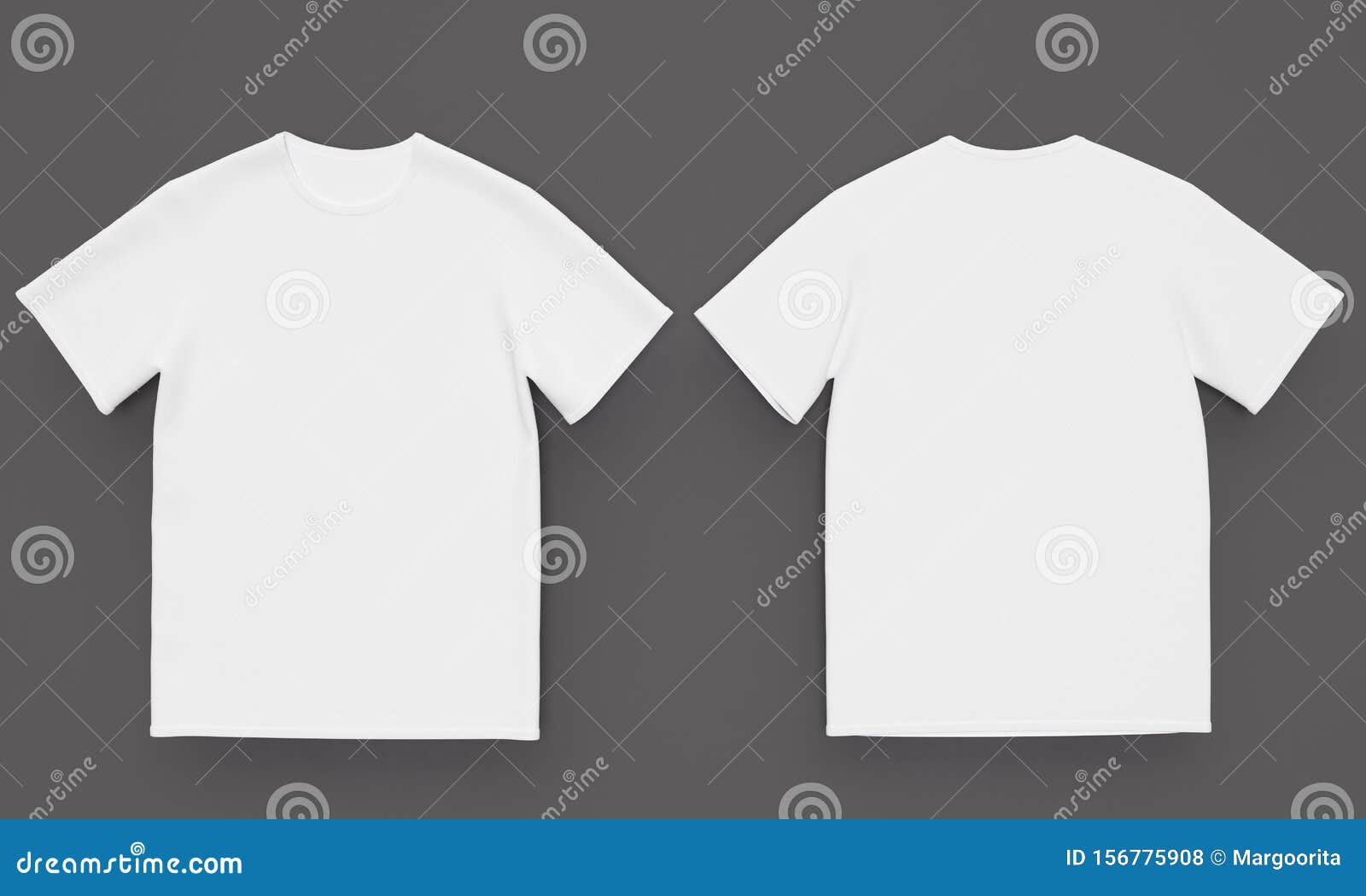 Download Mockup White Men`s T-shirt On A Dark Table. 3d Rendering ...
