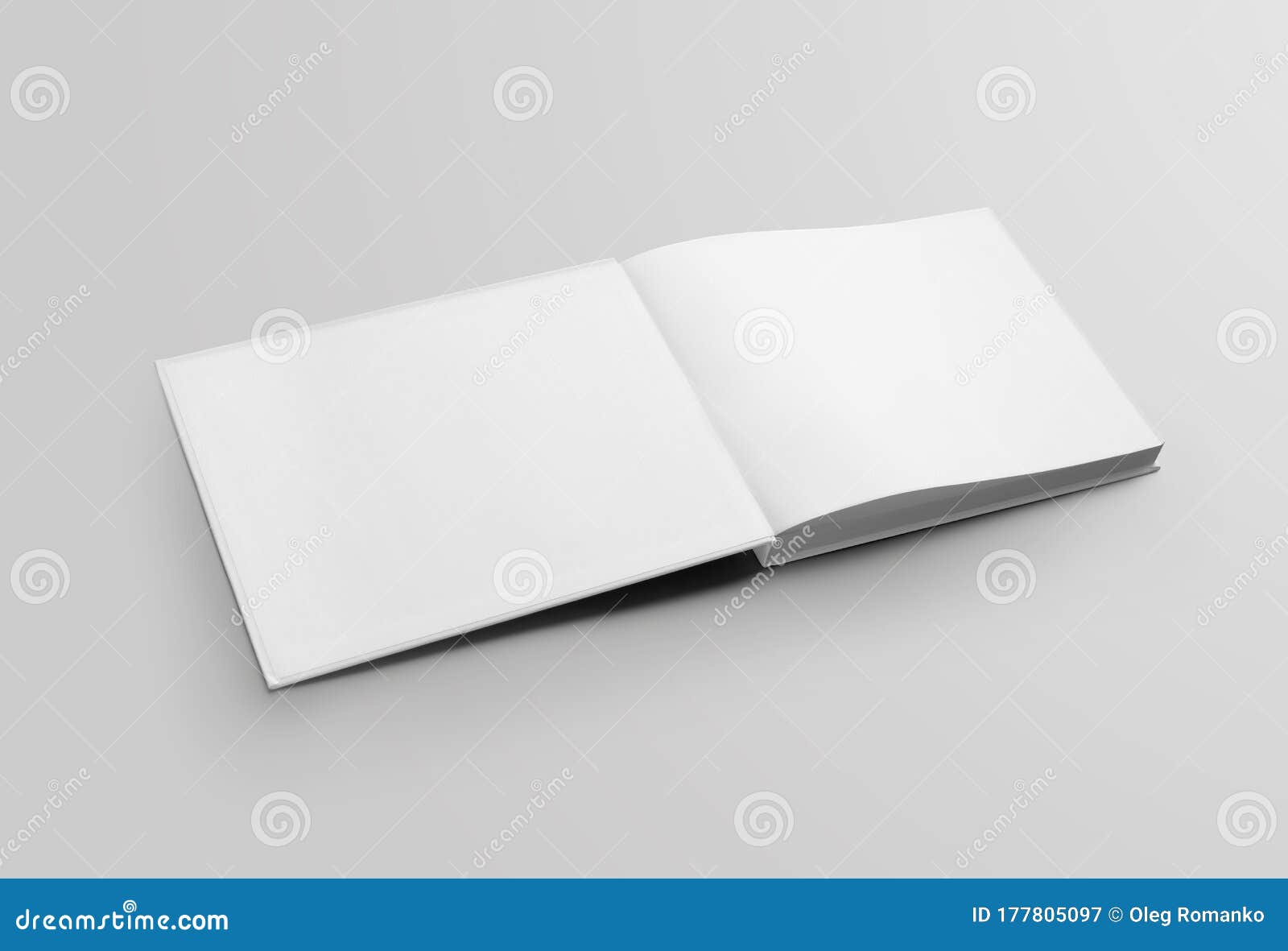 Mockup Of White Open Book, First Hardcover Spread