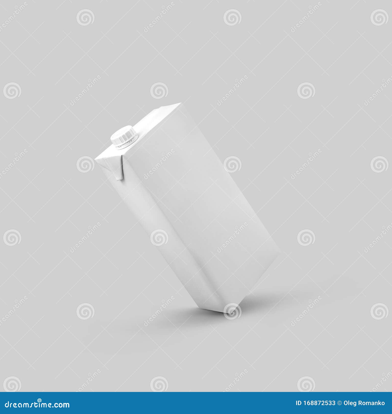 Mockup of White Paper Packaging for a Drink for Design Presentation