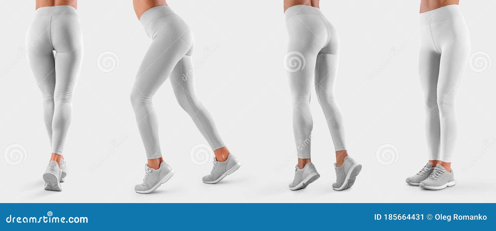 Download Mockup Of Women`s White Leggings On A Fit Girl, Sweatpants ...