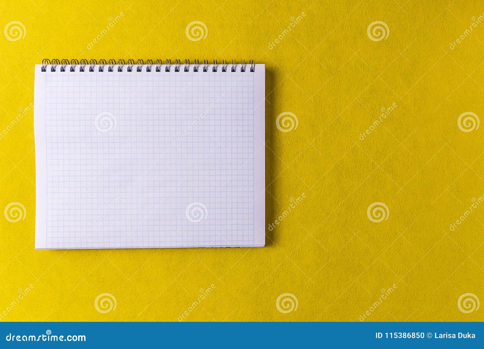 Download Mockup Yellow Paper Background And Opened Notebook Stock Photo Image Of Modern Colored 115386850 PSD Mockup Templates