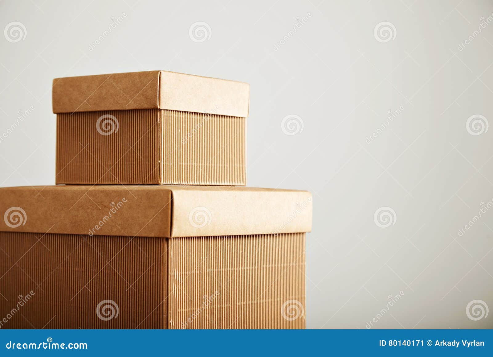 Download Mockups Of Blank Brown Corrugated Cardboard Boxes Stock ...