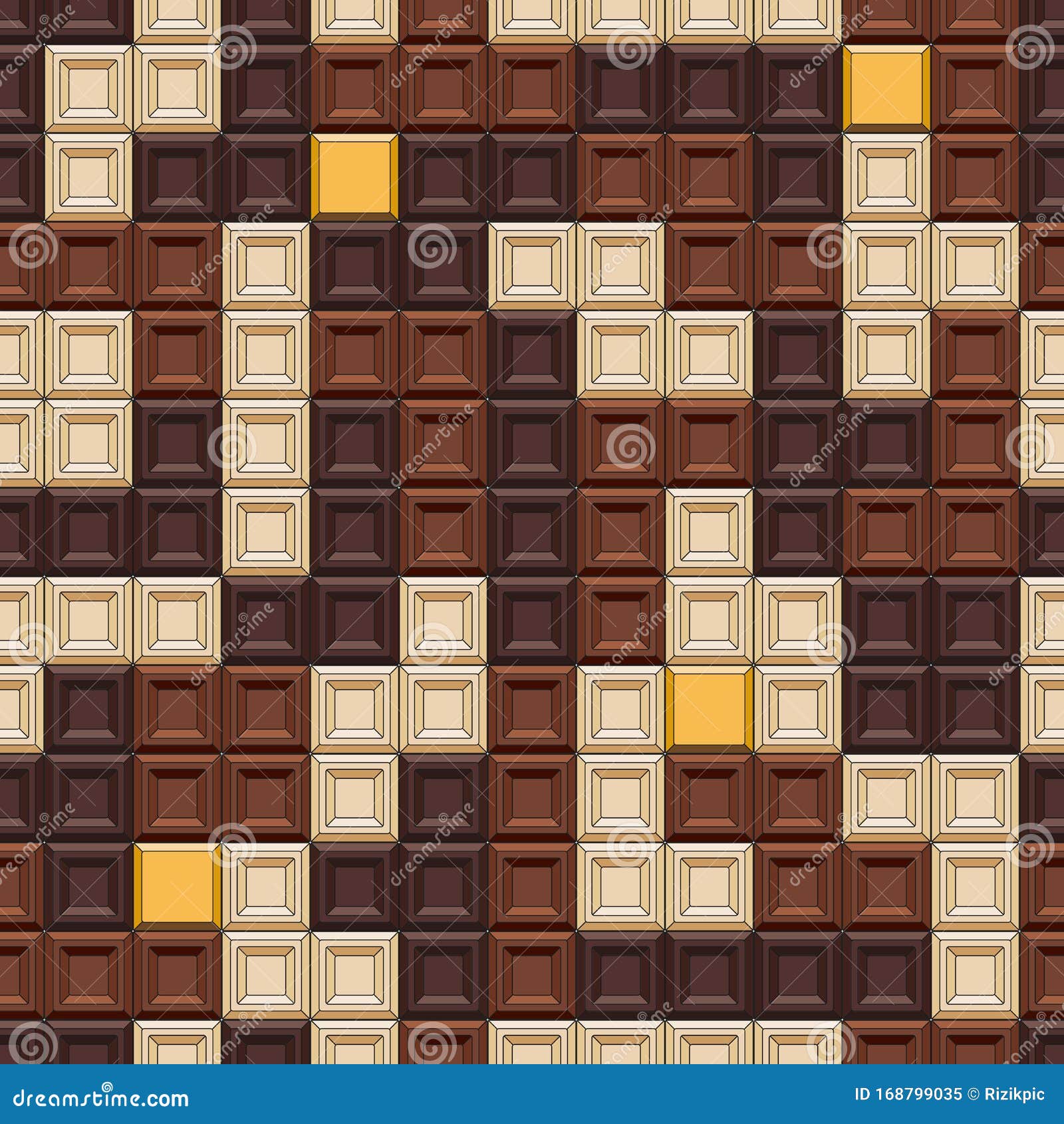 Modèle Continu Avec Les Tetris En Cubes Dans Le Chocolat, Bonbons Fond  Coloré Illustration de Vecteur - Illustration du conception, dessin:  168799035