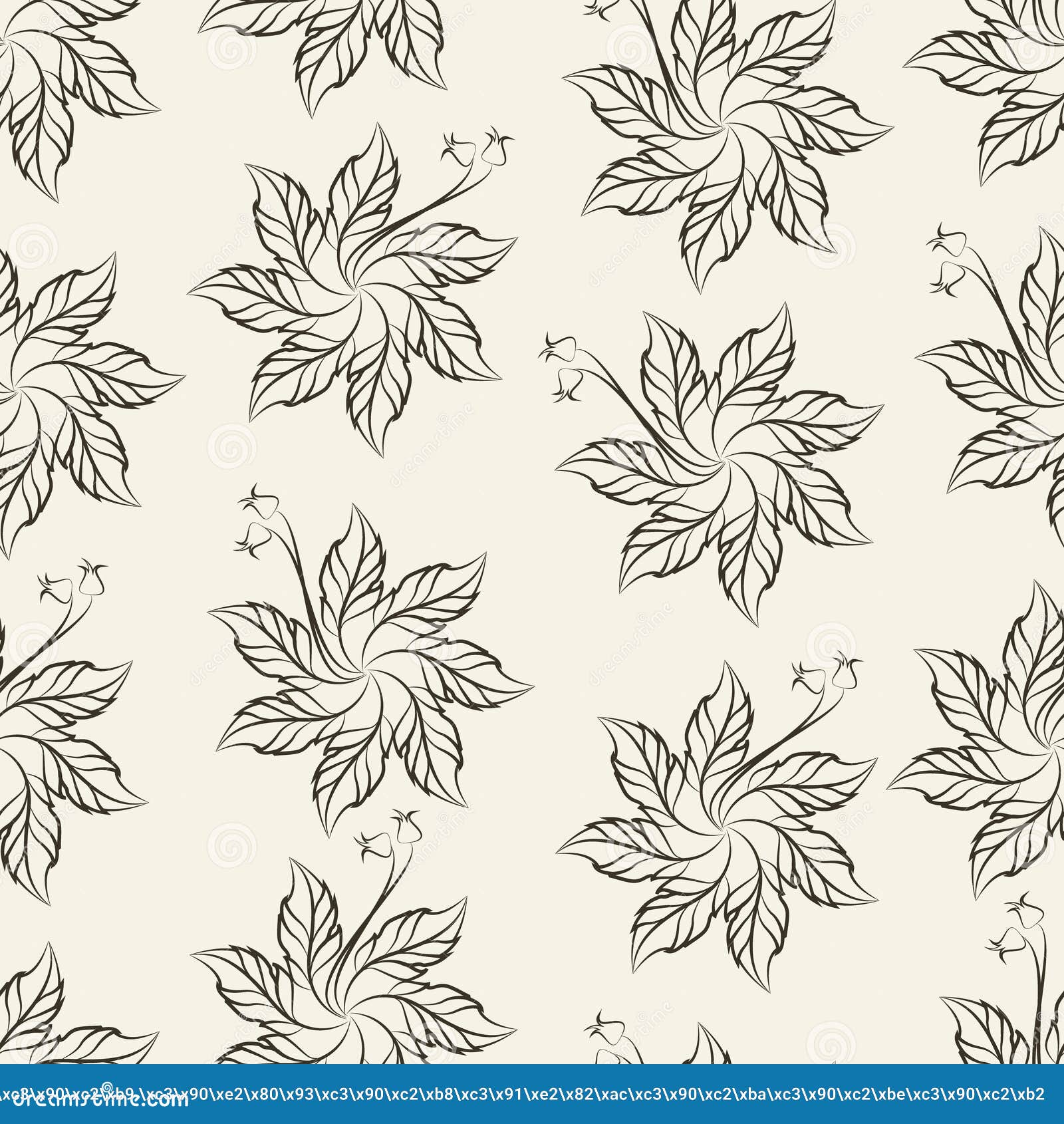 Modèle De Fleur De Crochet De Sept Pétale Illustration