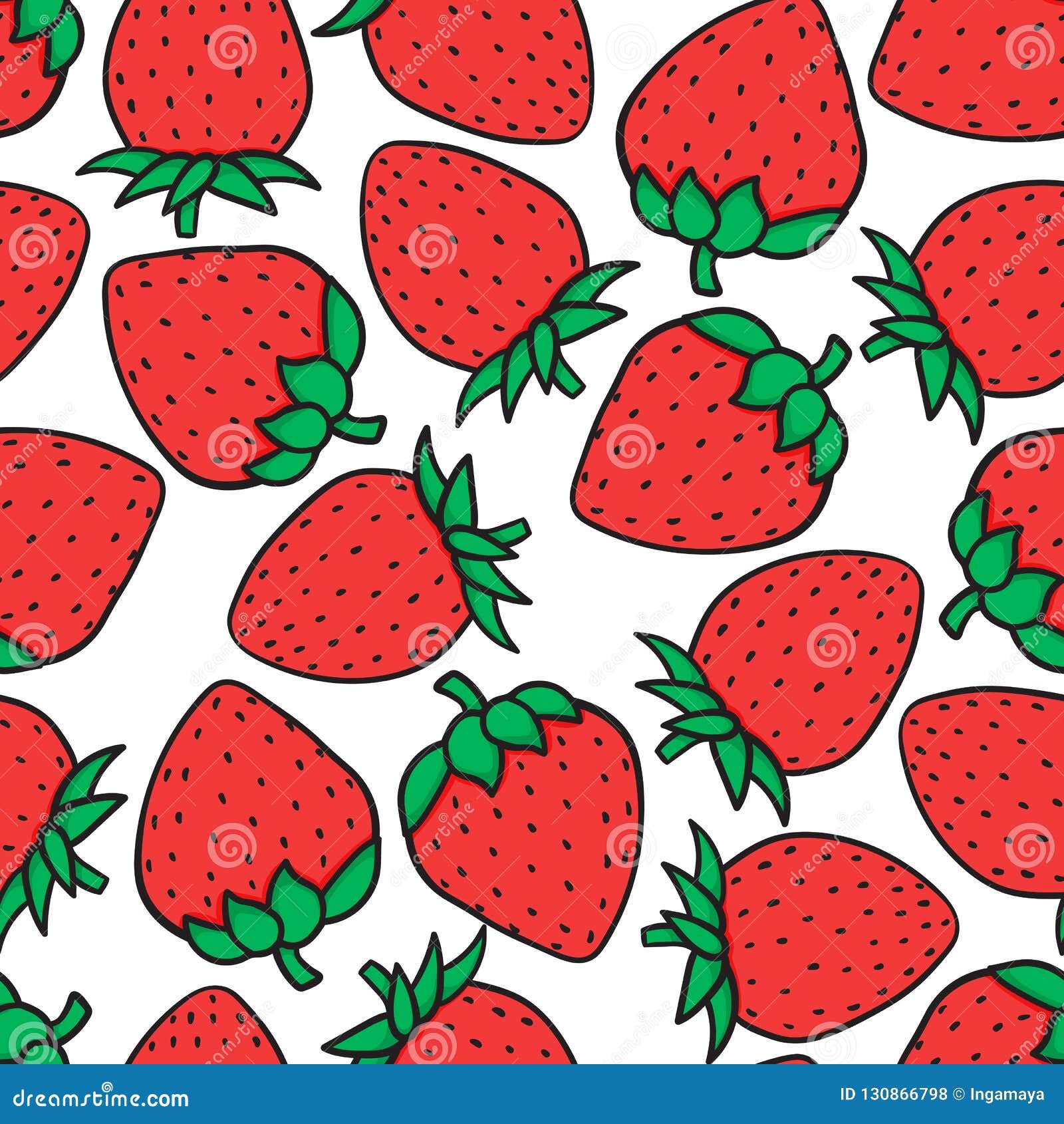 Modele Sans Couture De Croquis De Mode De Fraise De Dessin De Main D Isolement Sur Le Fond Blanc Conception D Impression D Illust Illustration De Vecteur Illustration Du Dessert Patte