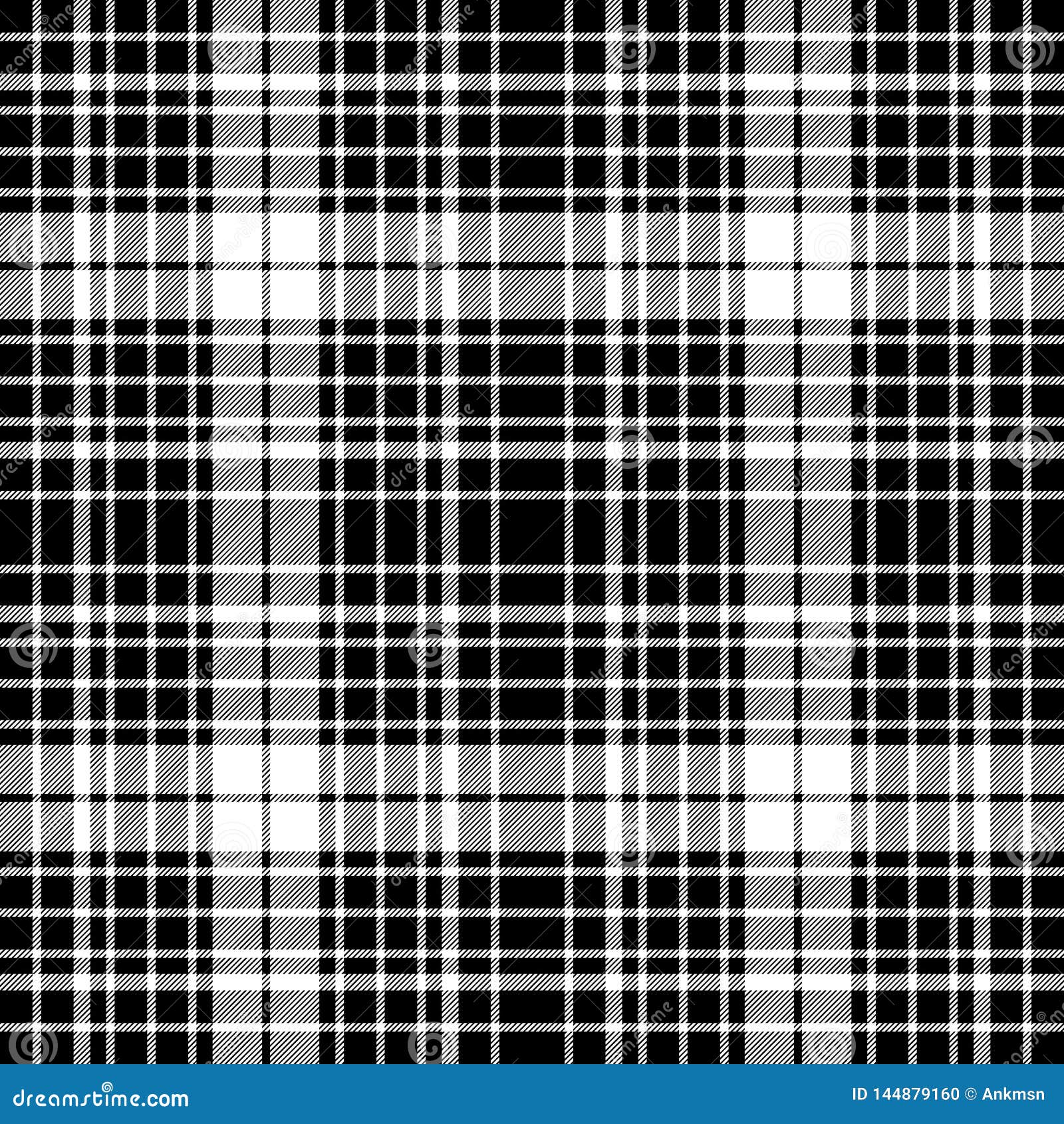 Mod?le Sans Couture De Plaid Diagonal Noir Et Blanc Illustration de ...