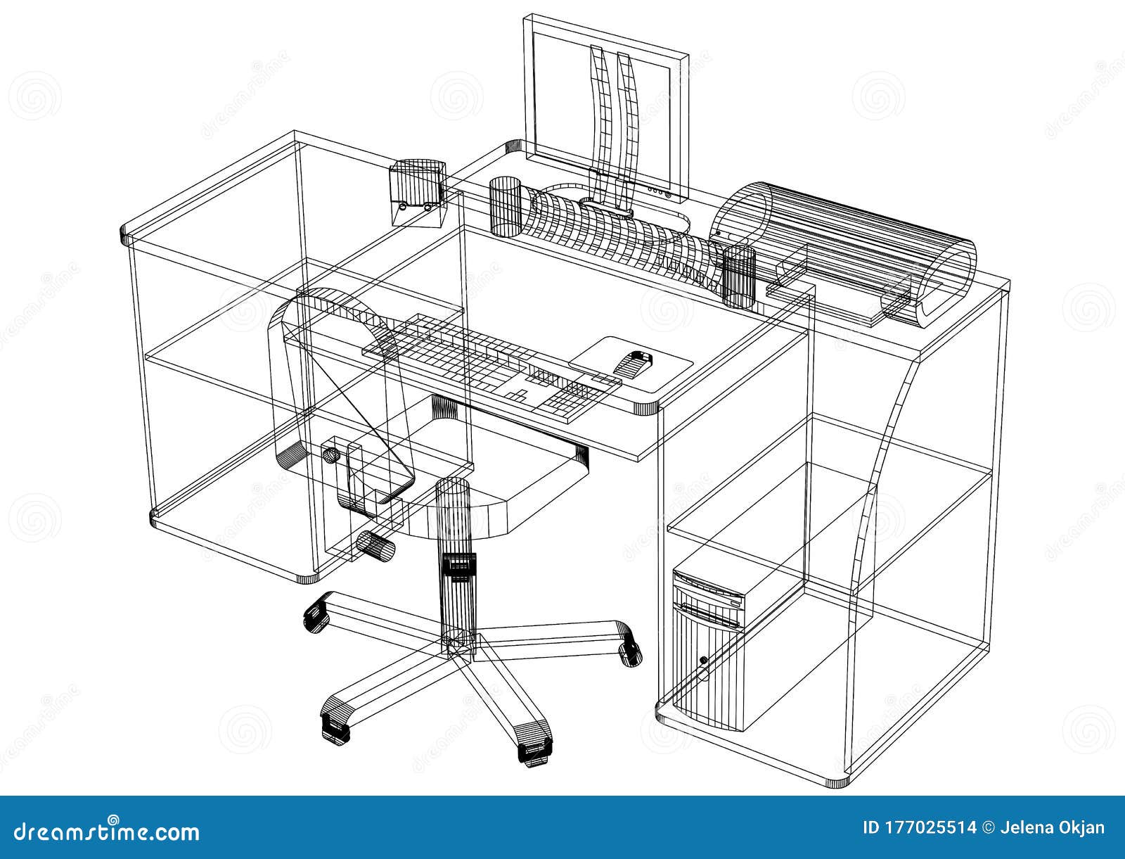 Architect Blueprint stock illustration. Illustration of architectural