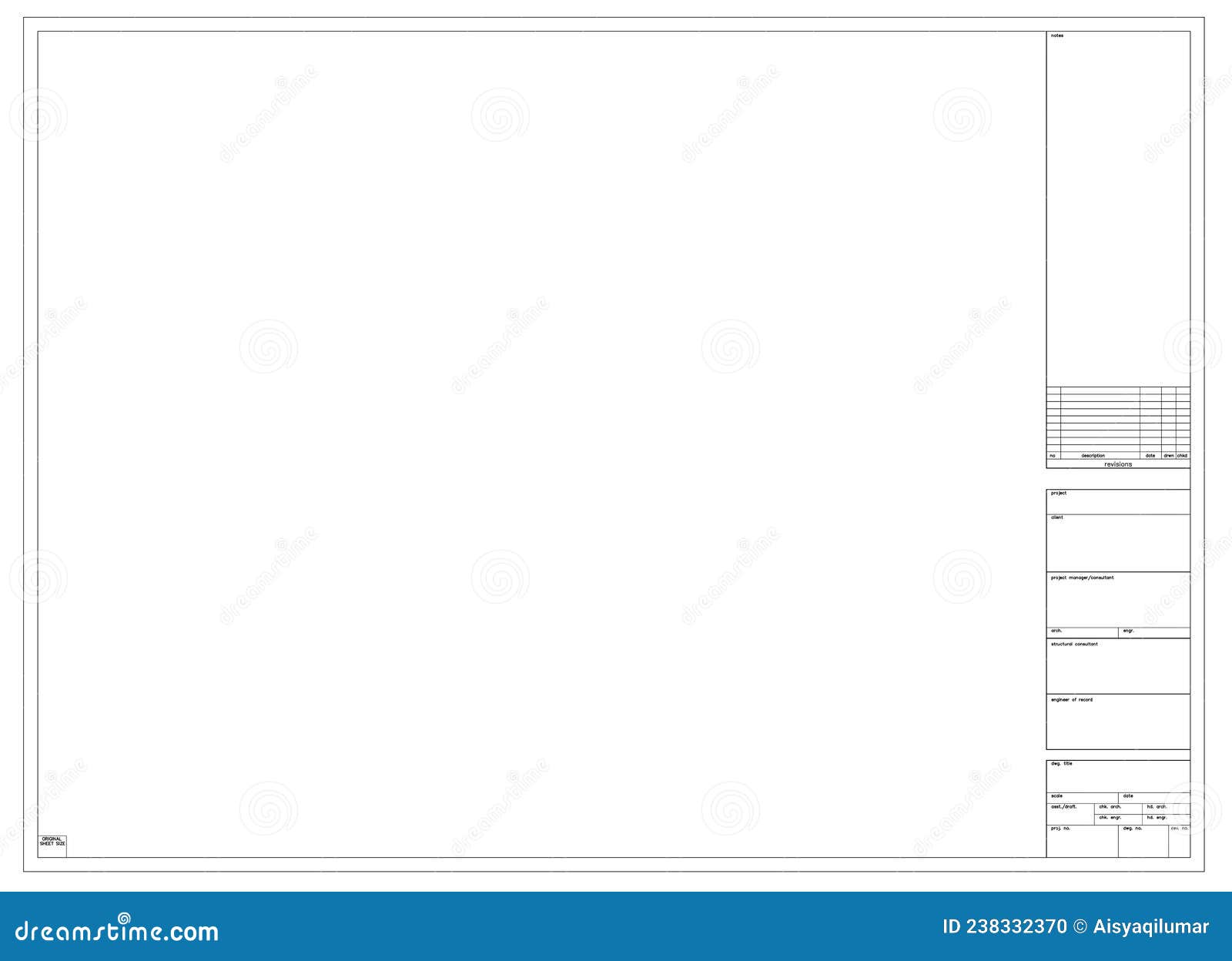 technical drawing title block drawing. drawn using cad and in 2d.