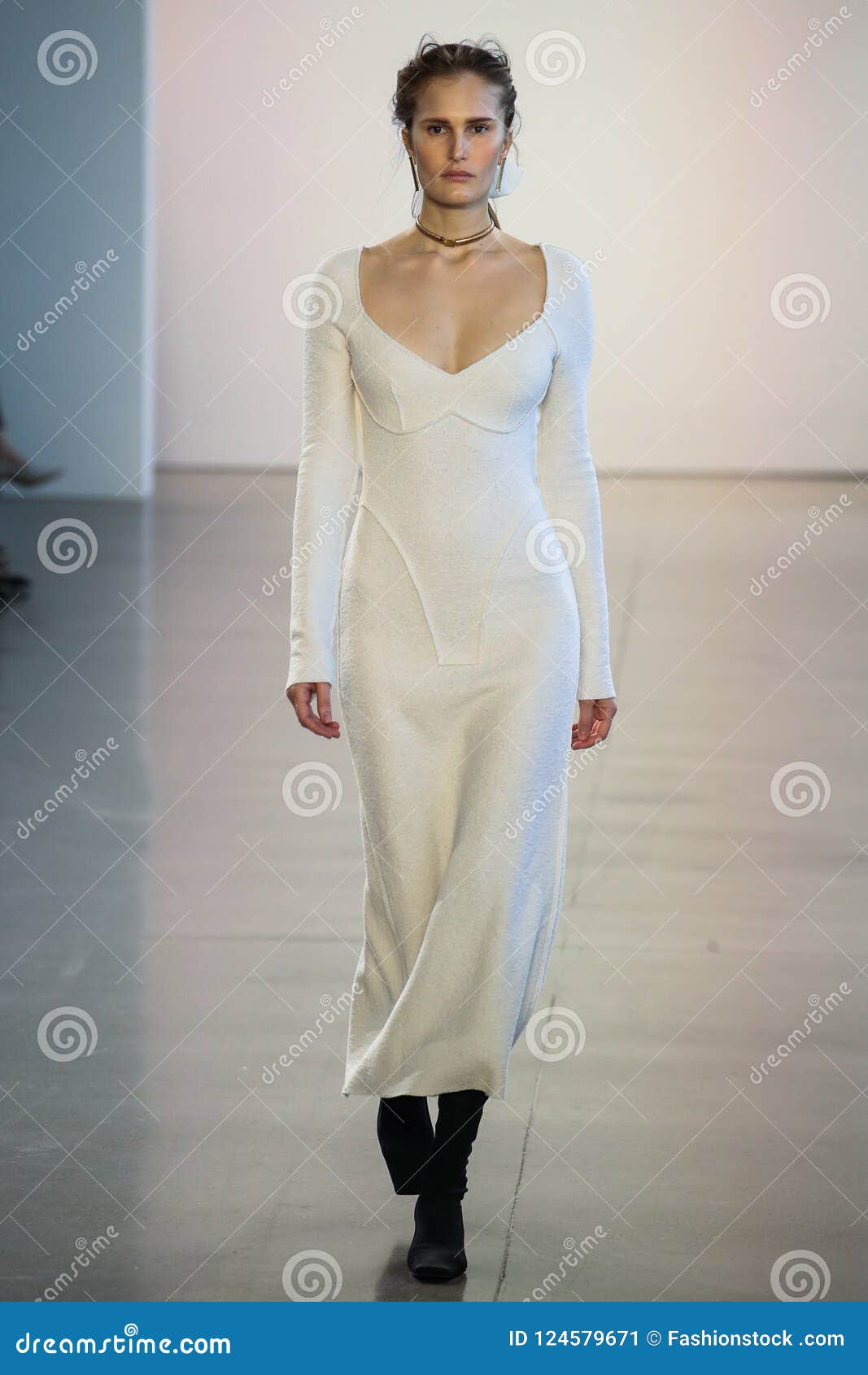 Model Alla Kostromichova Walks the Runway for Bevza during New York ...