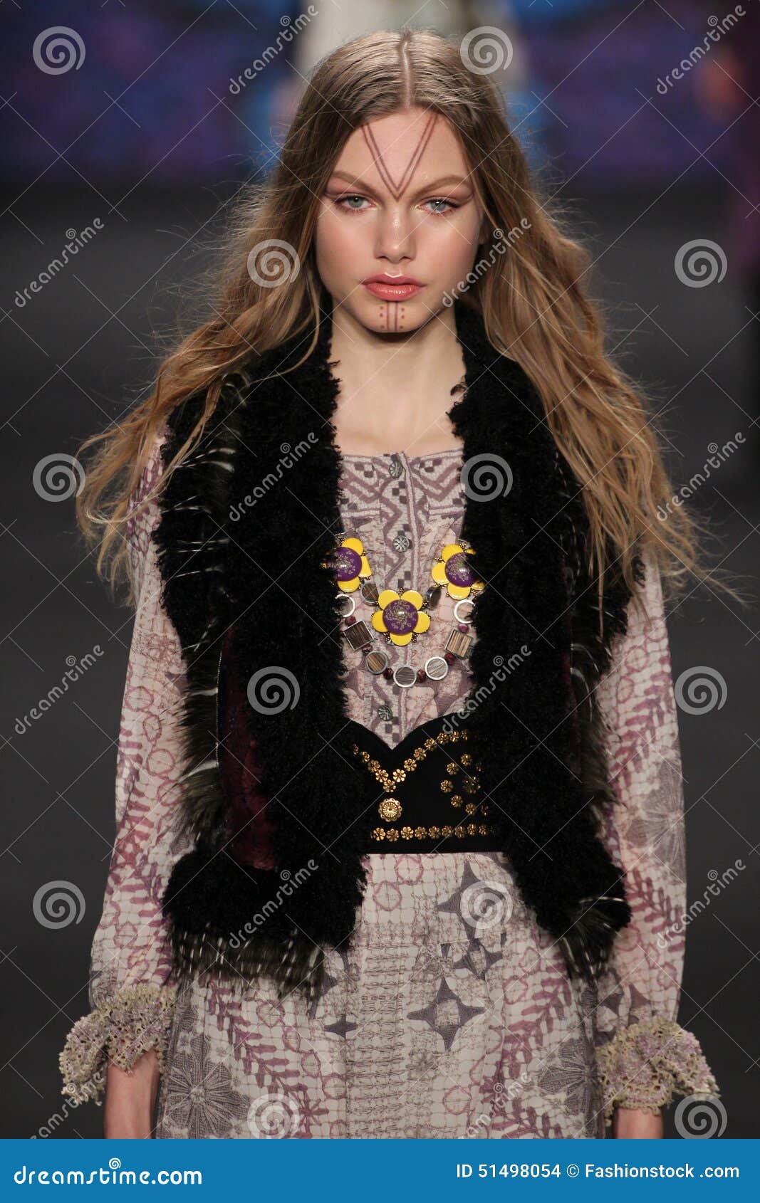 Model Annika Krijt Walks the Runway at the Anna Sui Fashion Show during ...