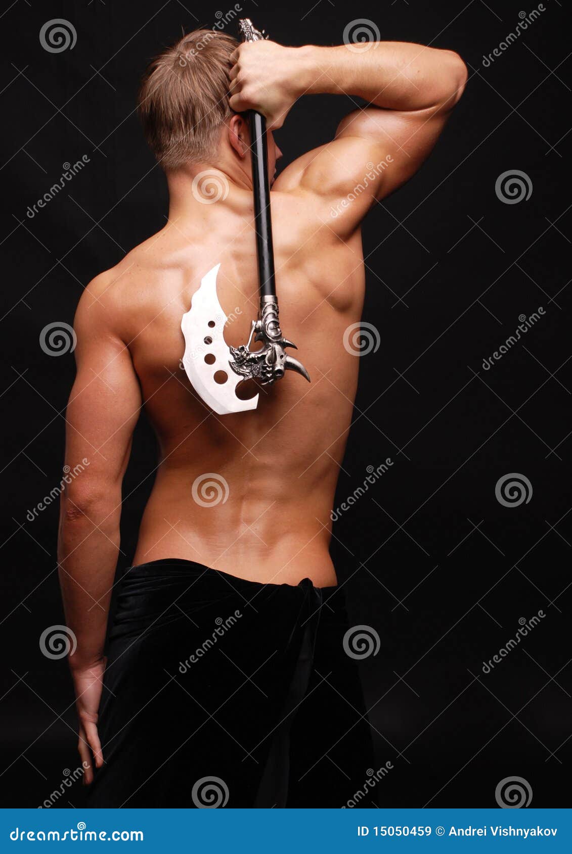 Model with an axe stock image. Image of sportsmen, biceps 15050459