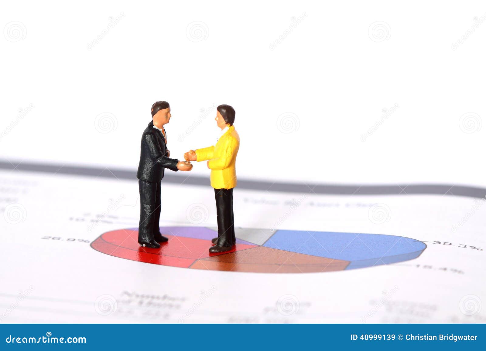 Model Business Figures Pie Chart D Stock Image Image of meet, paper