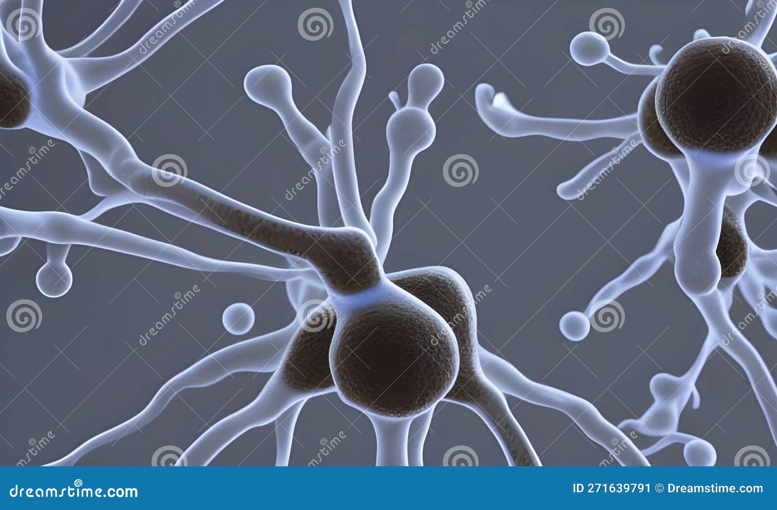 Model of dendritic cells stock illustration. Illustration of microscope