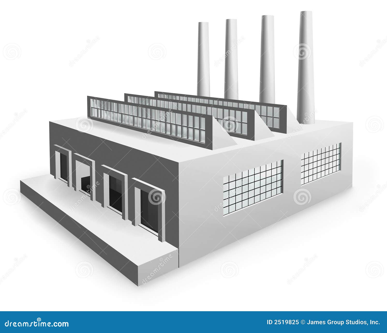 Model Factory Stock Illustration Illustration Of Industrial 2519825