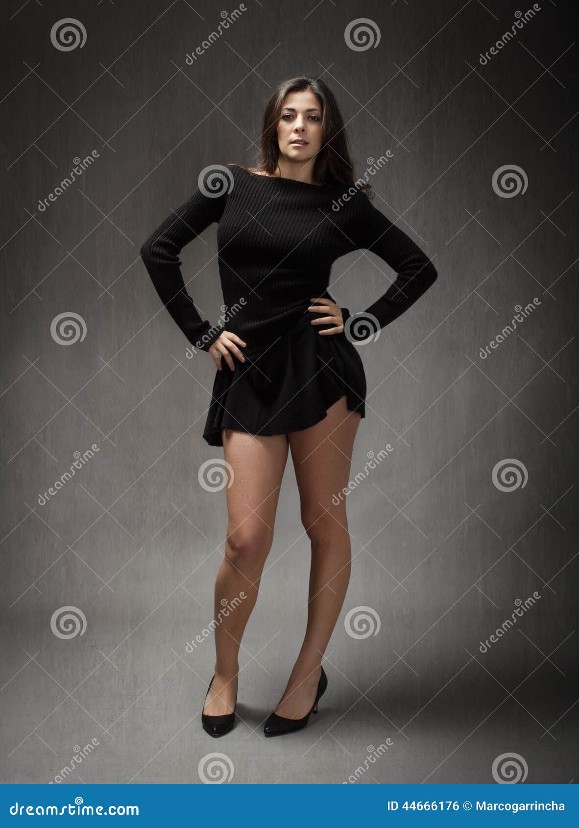 Model in a Fashion Standing Pose Stock Photo - Image of background,  portrait: 44666176