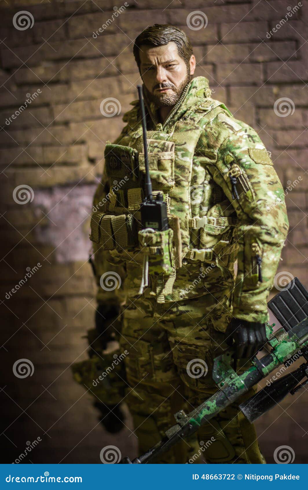 Miniature Realistic Toys Man Soldier Figure Stock Photo Image of