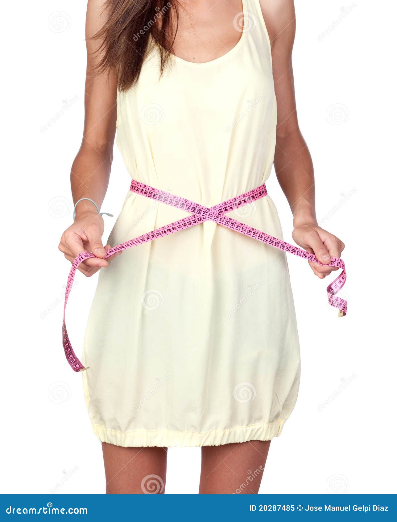 Model Girl with a Tapemeasure Stock Image Image of people, cheerful 20287485
