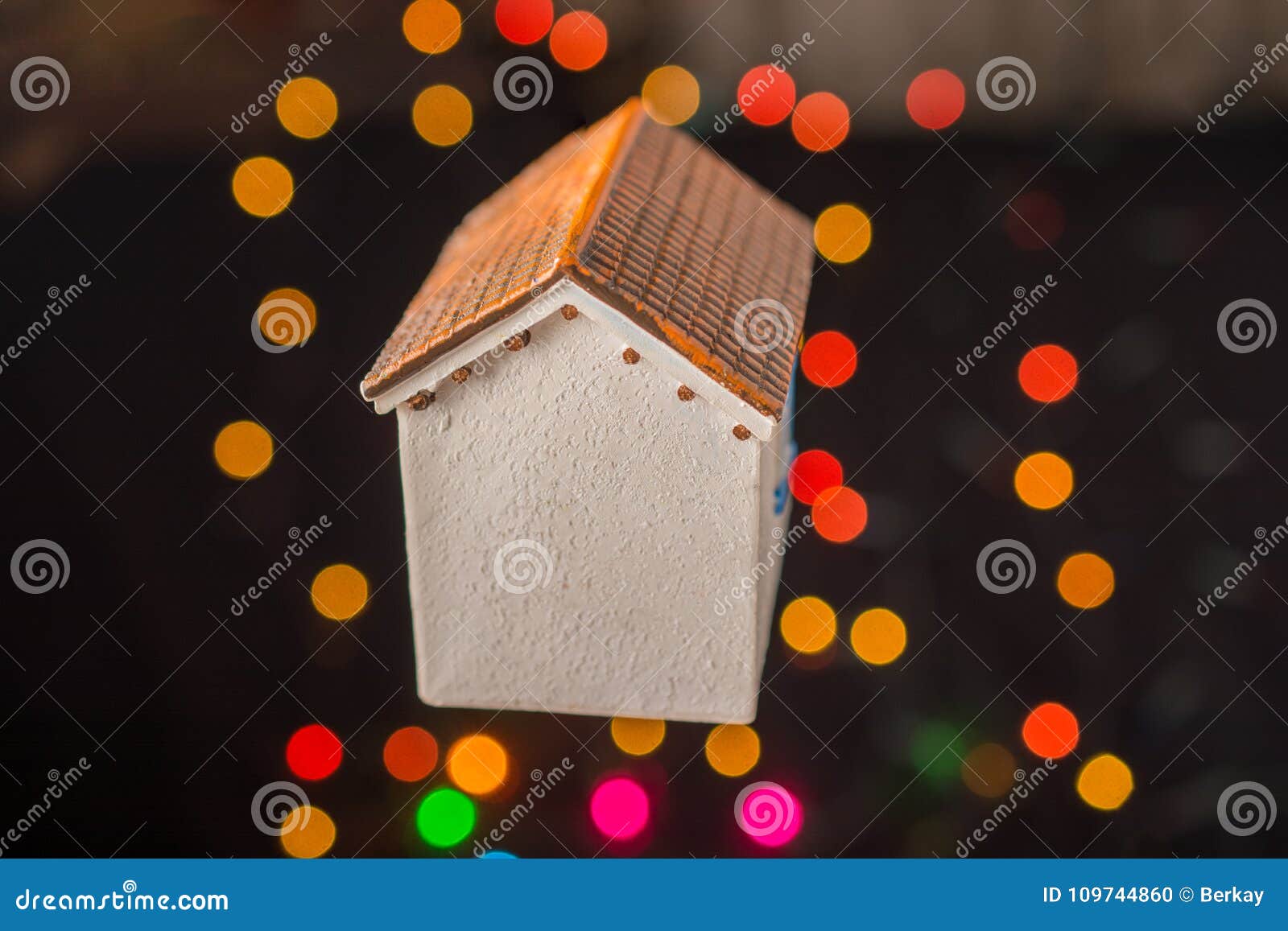 Model House on a Bokeh Light Background Stock Photo - Image of home ...