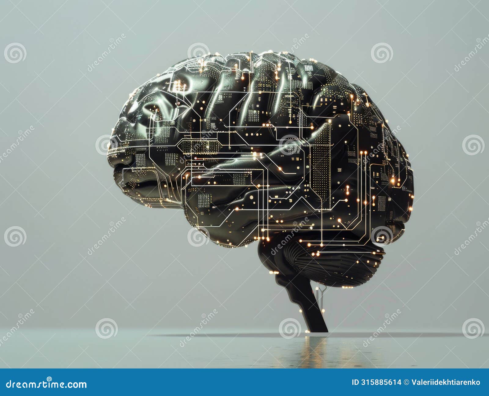 a model of a human brain made out of circuit boards