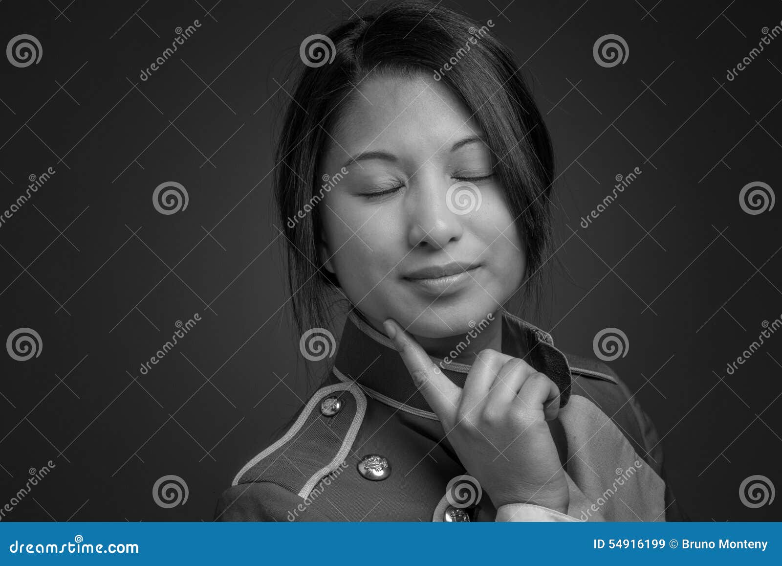 Model Isolated Thinking Looking Up Stock Image Image of thinking