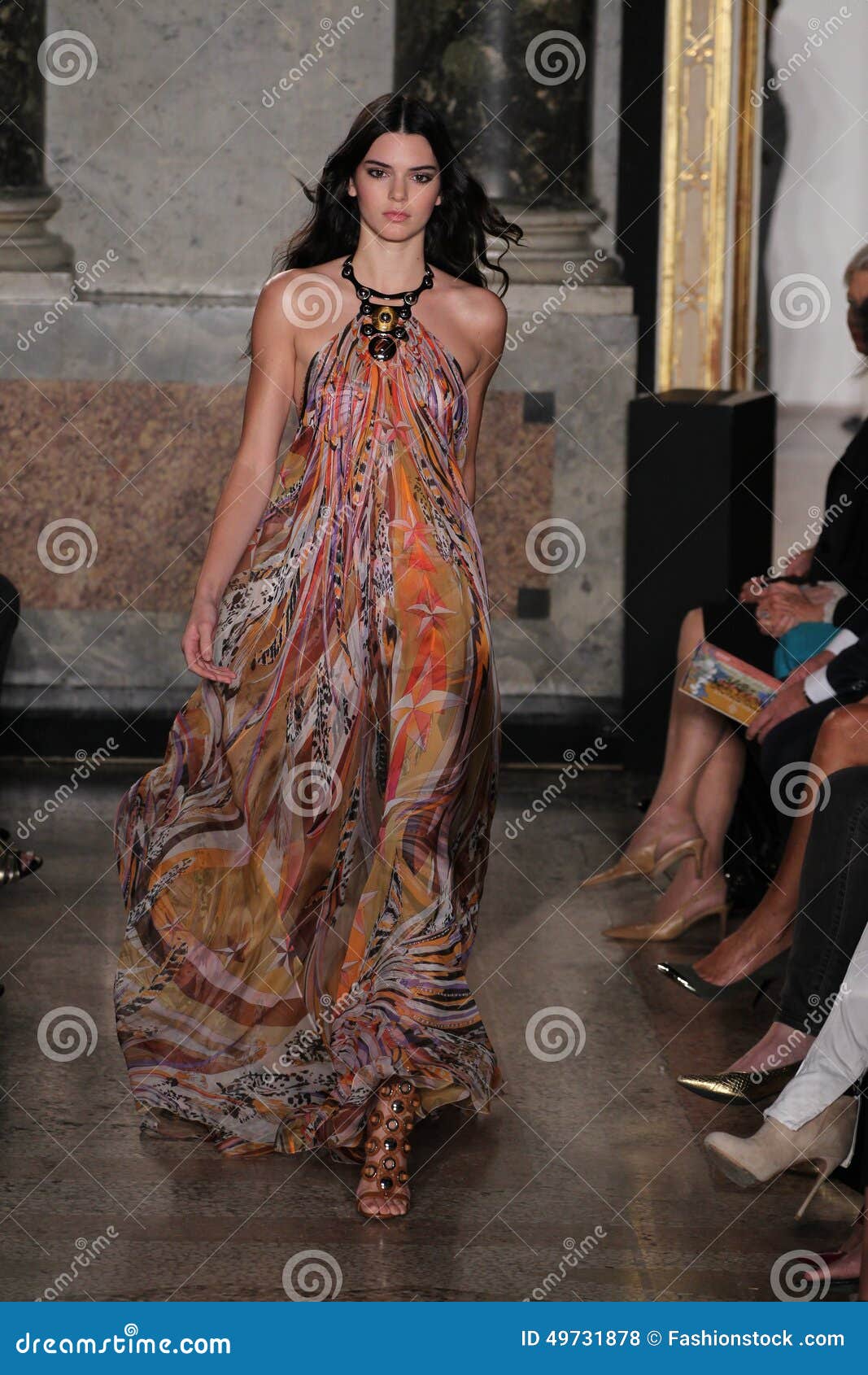 Model Kendall Jenner Walks the Runway at the Emilio Pucci Show As a Part of  Milan Fashion Week Editorial Stock Photo - Image of color, kendall: 49731878