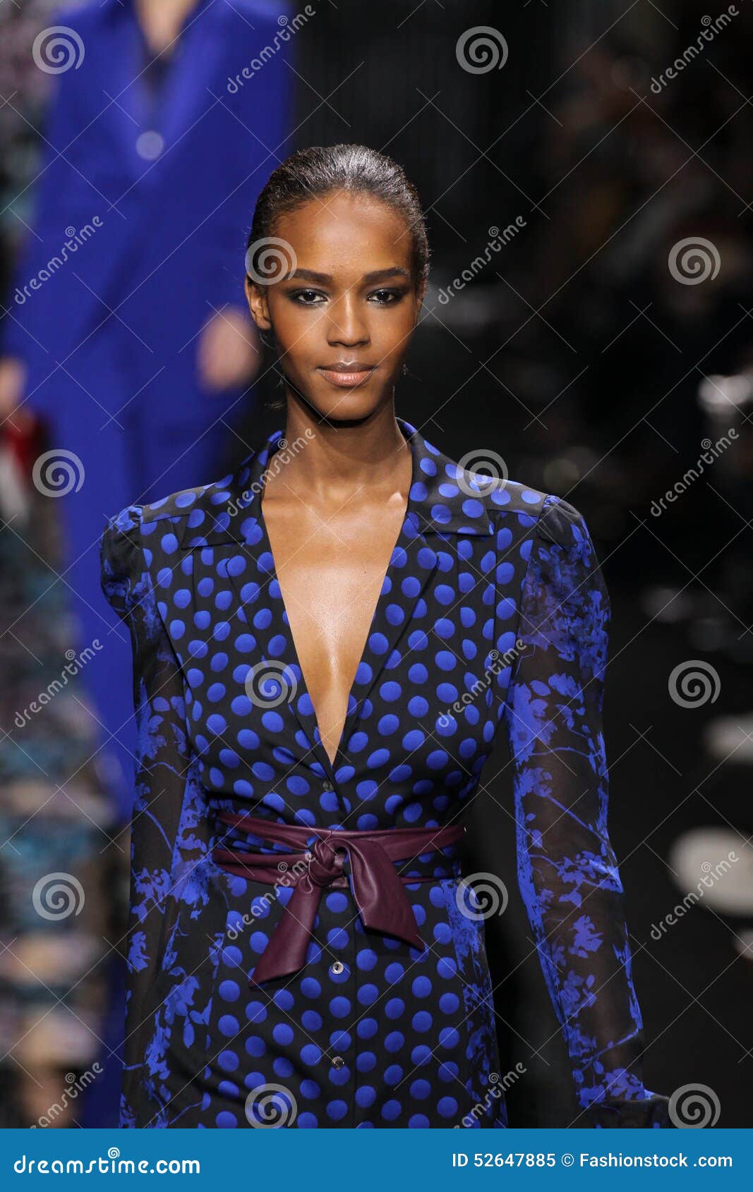 Model Leila Nda Walk the Runway at the Diane Von Furstenberg Fashion ...