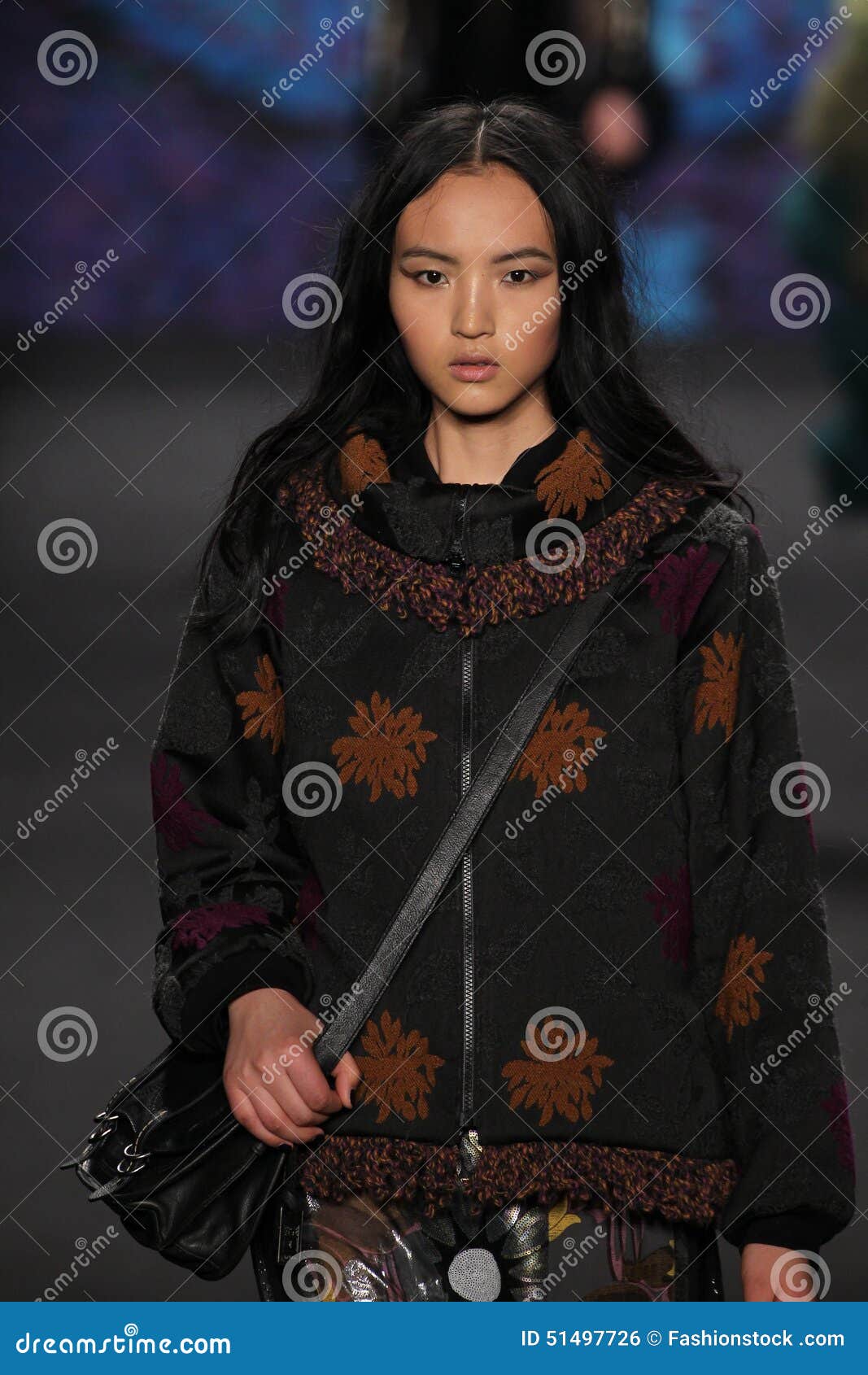Model Luping Wang Walks the Runway at the Anna Sui Fashion Show during ...