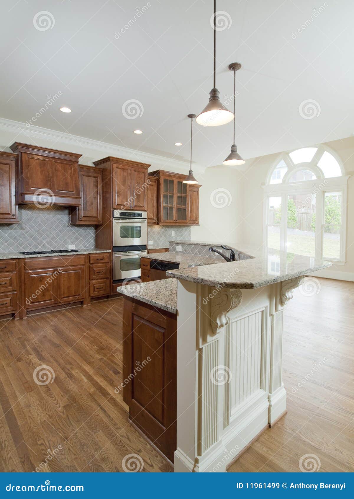 Model Luxury Home Interior Kitchen Arch Window Stock Image Image of