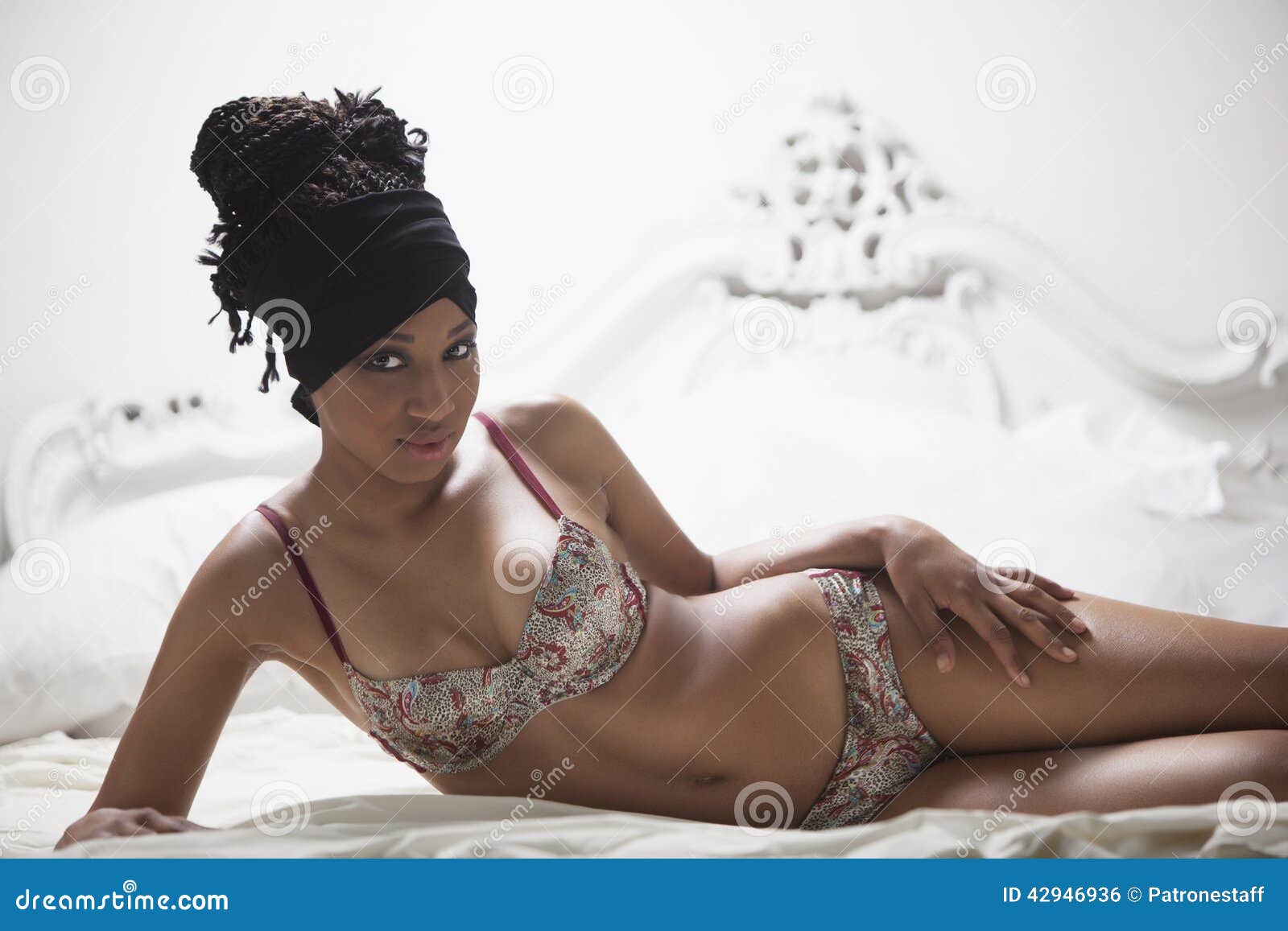 Pretty girl portrait wearing underwear Stock Photo by ©patronestaff
