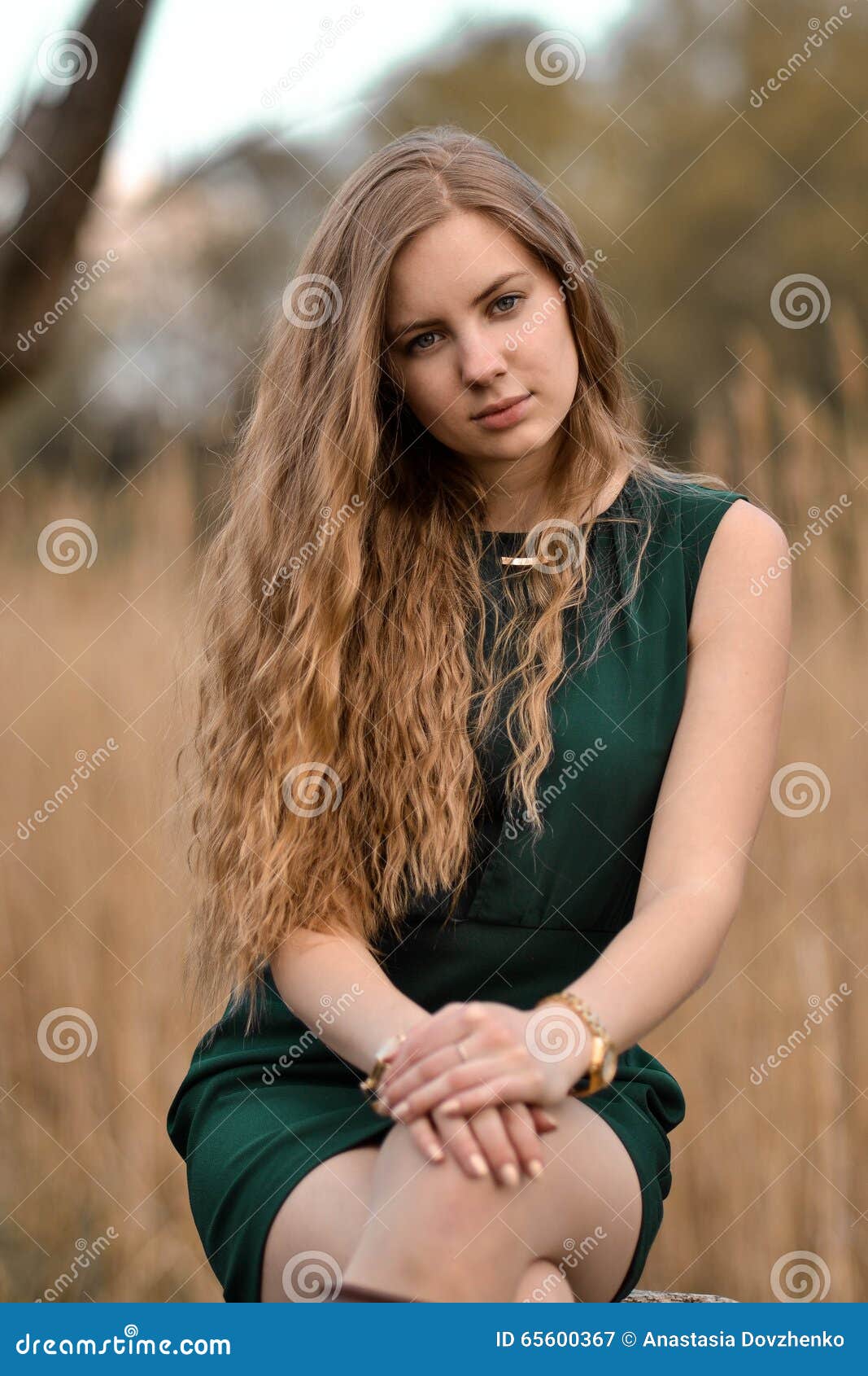 Beautiful, Attractive, Lovely, Cute, Girl,woman with Curly Long Hair. Stock  Image - Image of grass, beautiful: 65600367